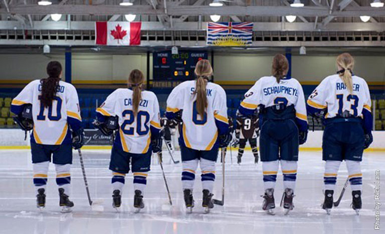 Thunderbird Women's Ice Hockey team Credit: Rich Lam